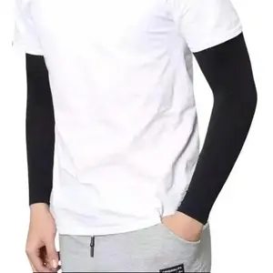 MANSET TANGAN / HANDSOCK POLOS WARNA BAHAN POLYESTER / SARUNG LENGAN PRIA,WANITA TERLARIS Muslim Panjang Hitam Fashion