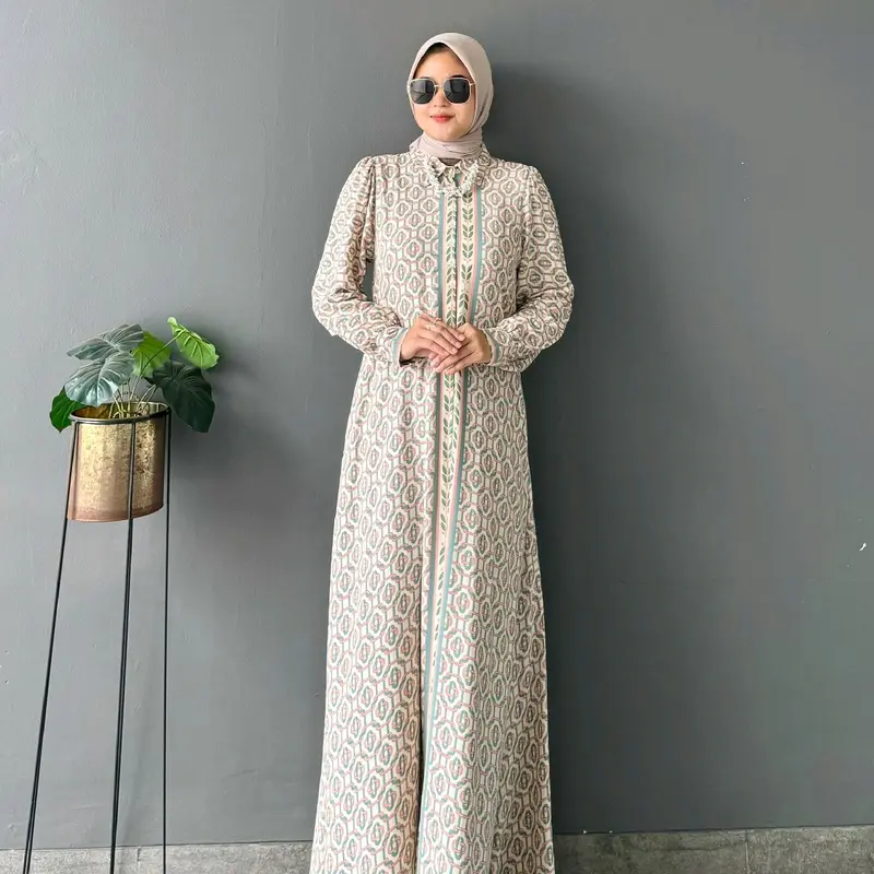 Risya Dress by Jelita Cantik Manis Elegant Lembut Muslim Nyaman Panjang Rayon 0