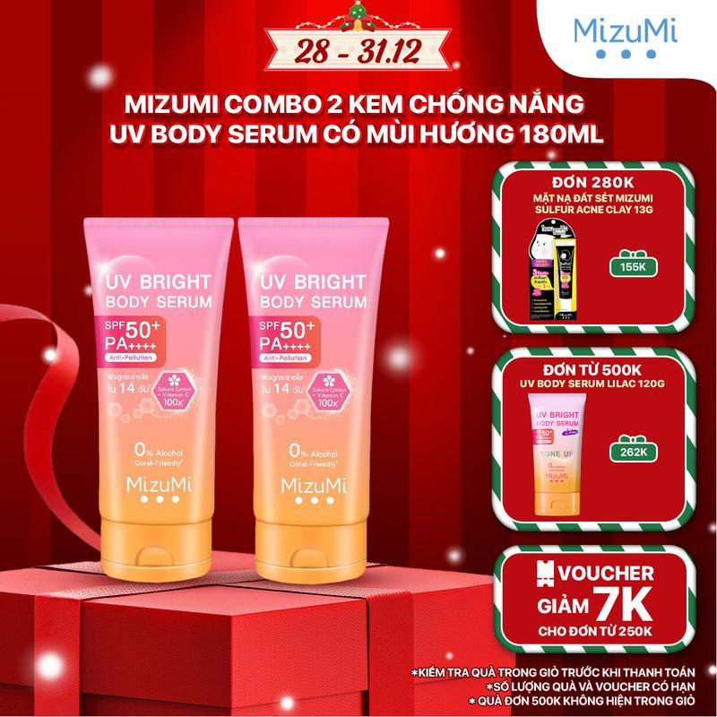   MUA LÀ CÓ QUÀ  Combo 2 Kem chống nắng body MizuMi UV Body Serum 