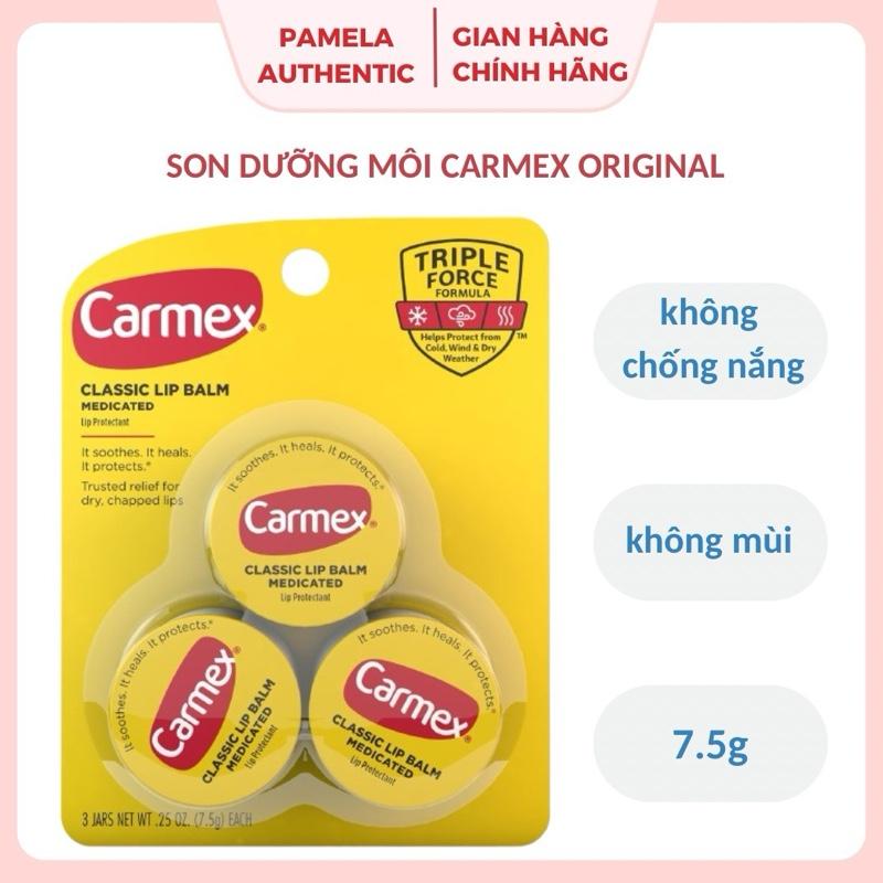 BILL US Set 3 hũ son dưỡng môi carmex Original