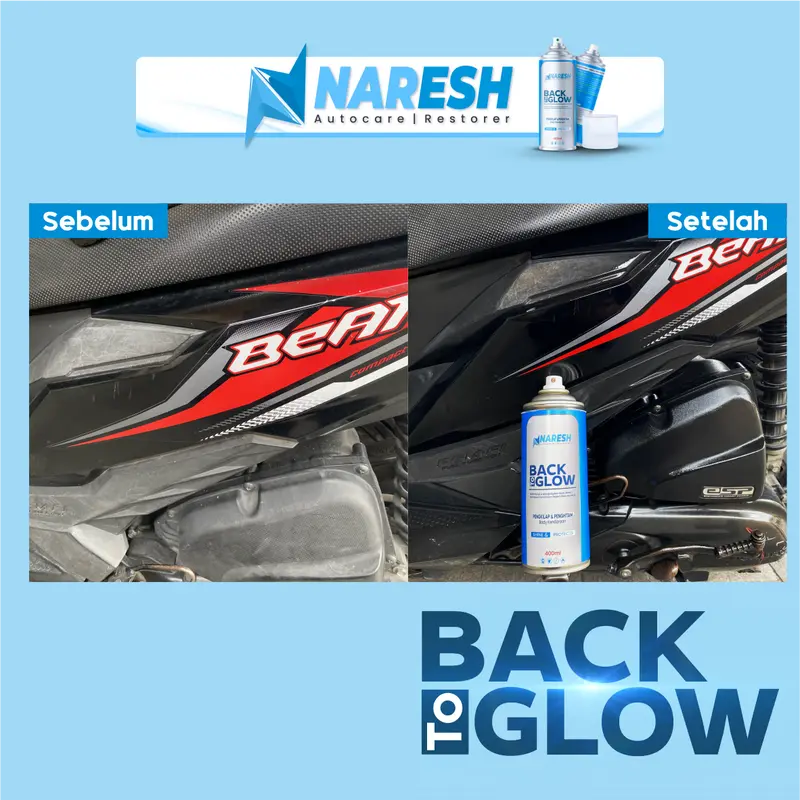 Naresh - Restorer Pengkilap dan  Body  Dan Mobil Permanen 2PCS Baret Bumper Car Kain Kendaraan Paint pewarna penghitam motor penghitam  body  motor 1