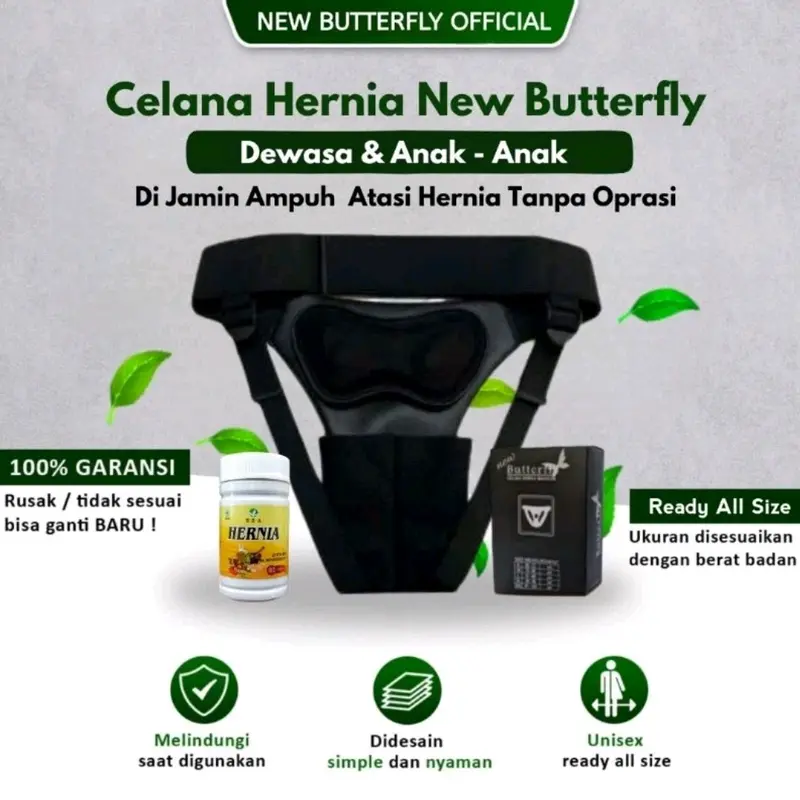 PROMO CELANA HERNIA MAGNETIK NEW BUTTERFLY MENYEMBUHKAN HERNIA TURUN BEROK TEDUN AMPUH DEWASA DAN ANAK-ANAK 0