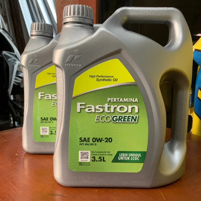 Oli Fastron EcoGreen SAE 0W-20 3,5 Liter - Pelumas Mesin Bensin Terbaru dengan Teknologi Synthetic untuk Mobil LCGC 1