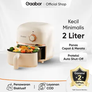 [BEST DEAL] Gaabor Mini Air Fryer Kecil Low Watt Mesin Penggorengan Tanpa Minyak Loyang anti lengket Kapasitas 2L / AF20M-YE01A
