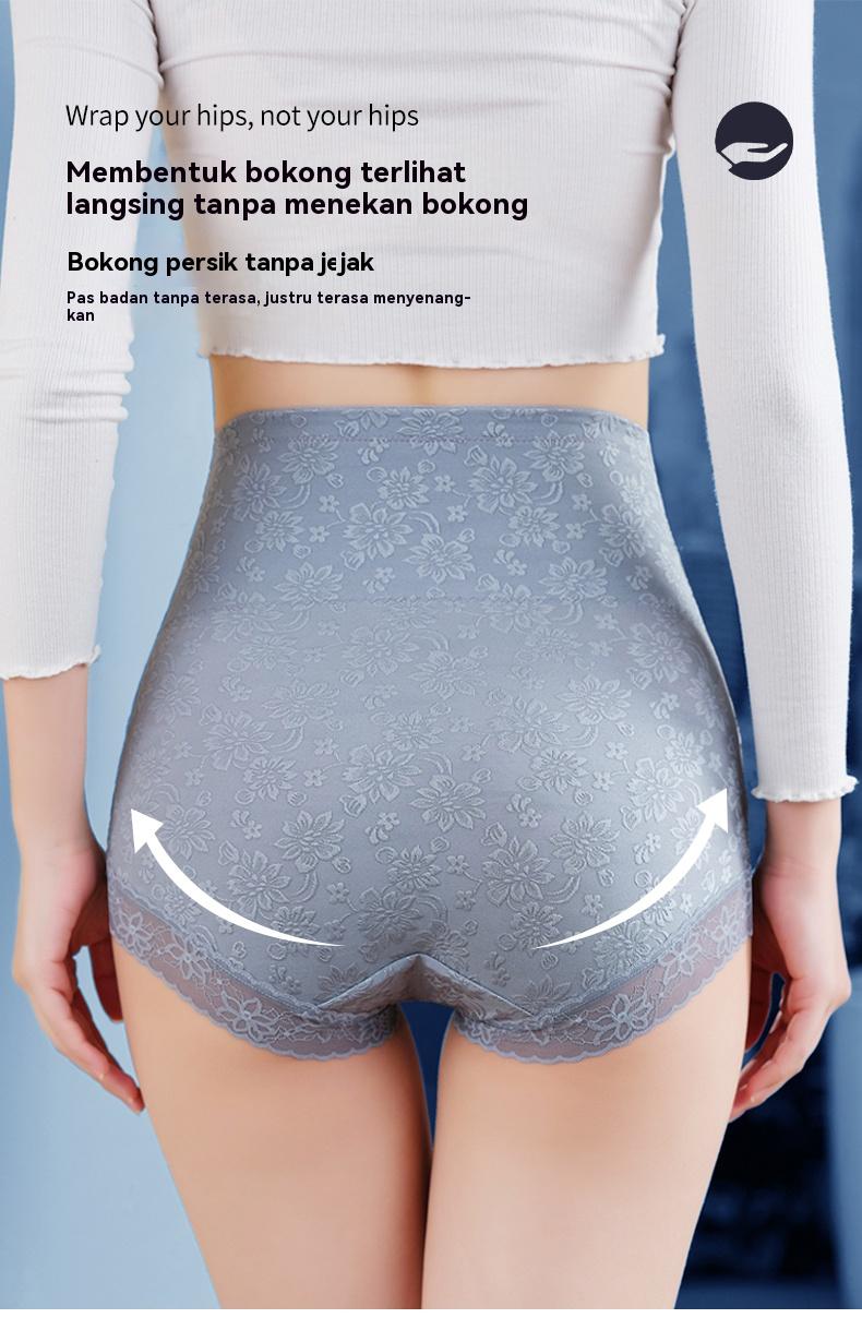 【3PCS】 SaSaQueen Celana Shapewear High Waist Mewah dengan Crotch Katun Anti-Bakteri, Renda, Bernapas, Dingin, Elastis Tinggi, Pengangkat Bokong -815