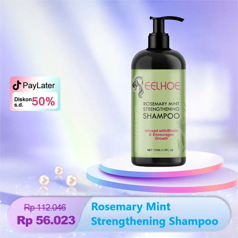 EELHOE Rosemary Mint Strengthening Shampoo 100ml Melembapkan Dan Menghidrasi Rambut Memperbaiki Rambut Kering Dan Bercabang Meningkatkan Kilau Rambut Cocok Untuk Semua Jenis Rambut obat  rambut  ngembang  biar  lurus shampoo  penghitam  uban 0