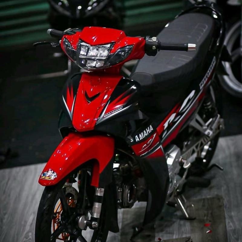  Tem Rời Decal 3 lớp.- Xe Sirius Rc - Mẫu chế Rc - màu đỏ đen Nhãn Dán 