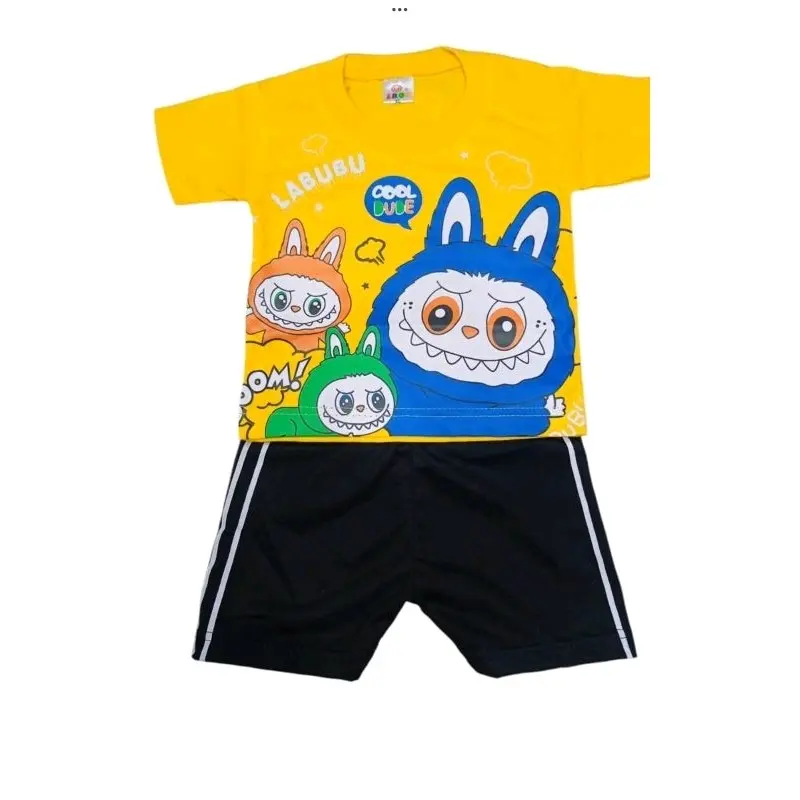 Setelan Anak labubu edition set pakaian anak Labubu viral all size 3-12 bulan Baju anak lucu kekinian