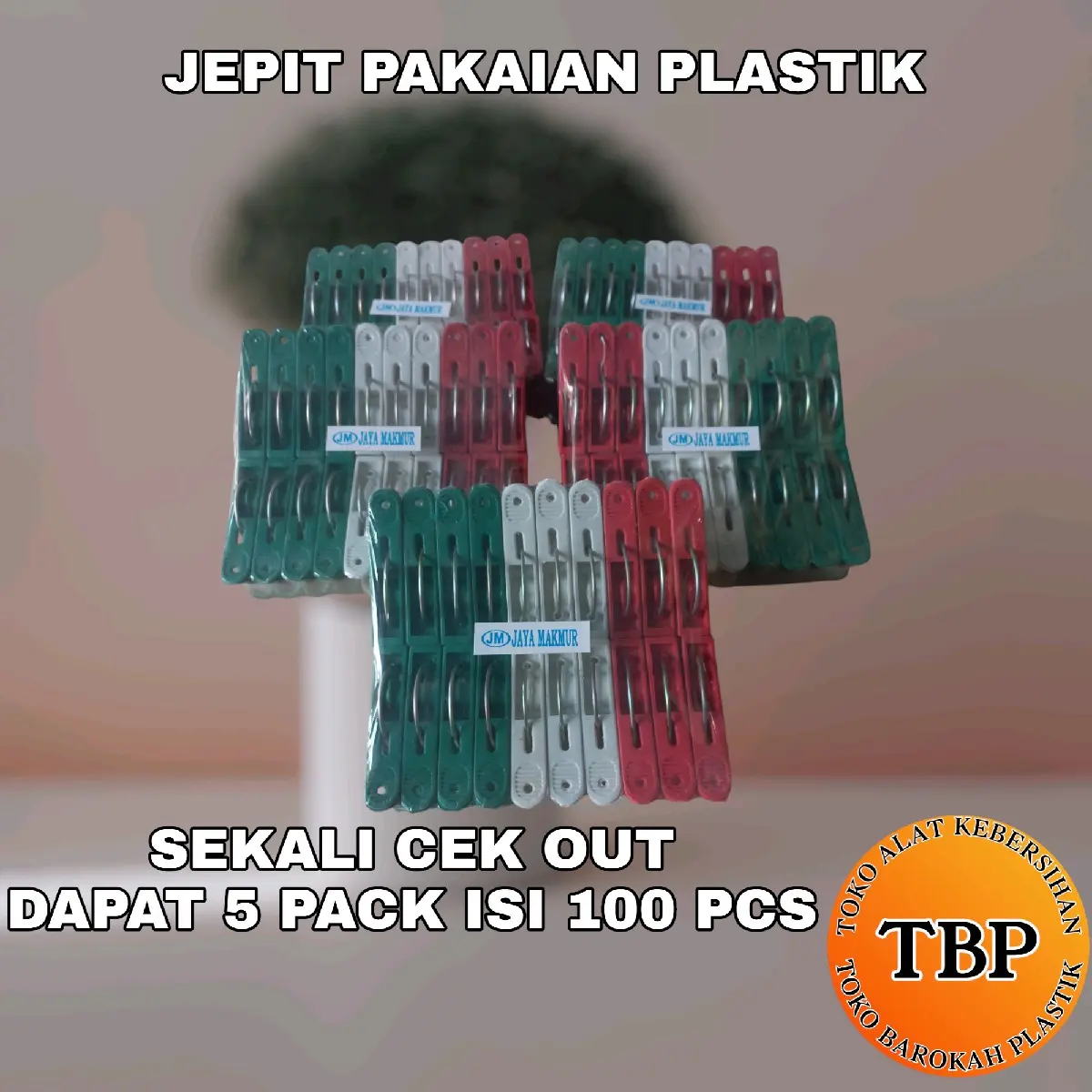 5 PACK 100 PCS JEPIT BAJU/JEPITAN PAKAIAN JM Jemuran jas lemari baju gantungan