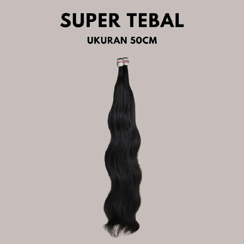 Rambut sambung UK 50 cm super tebal 0