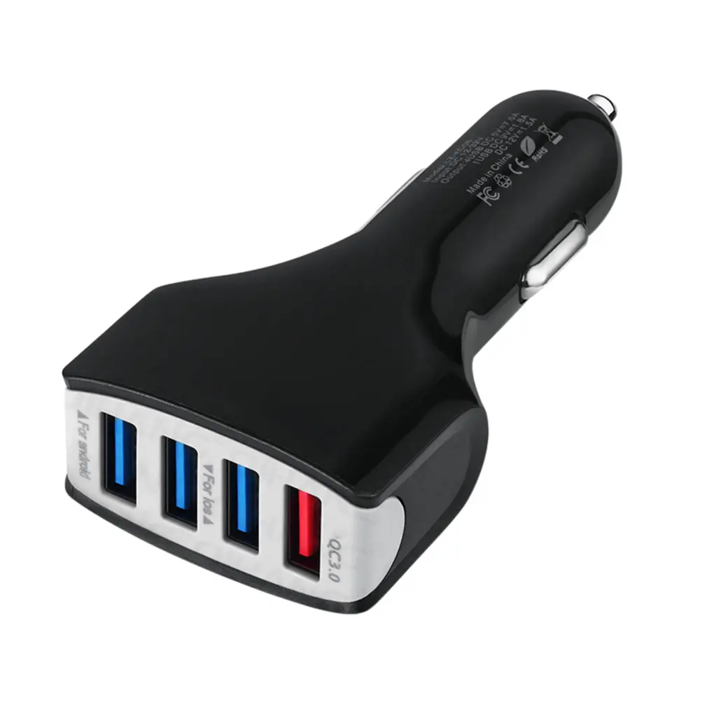 QC 3.0 Quick Charge Adaptive 4 Port USB Fast Car Charger Phone Smart Car Charger