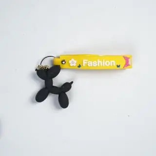 Gantungan Kunci Model Boneka Anjing Hitam Lucu Perempuan Laki-laki Gantungan