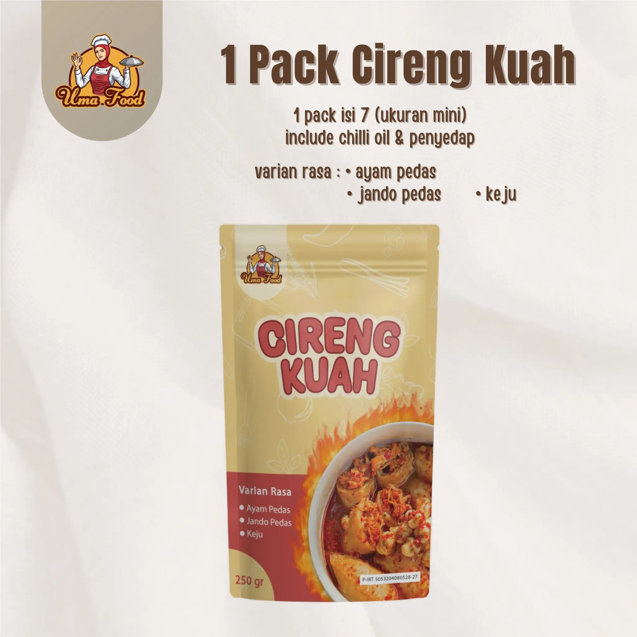 1 PACK CIRENG KUAH CHILLI OIL UMAFOOD