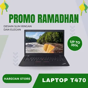 LAPTOP T470 CORE I5-6th RAM 8GB SSD 256GB LAYAR 14"INCH SLIM DAN RINGAN