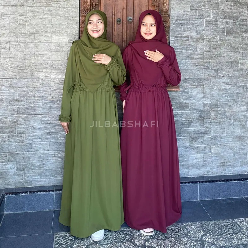 GAMIS ALISYA WOLFIS RAYON CRINKLE JILBABSHAFI 3