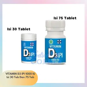 VITAMIN IPI D3 1000IU ISI 30 TABLET DAN 70 TABLET