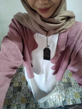Product Review of Soraya Moeslim Cardi Azura Mix Inner Premium Dress mewah Wanita Dewasa Remaja Pesta Lebaran Cardigan Muslim waffle Santai Kardigan Outer Panjang Casual Kondangan Baju from ** 1