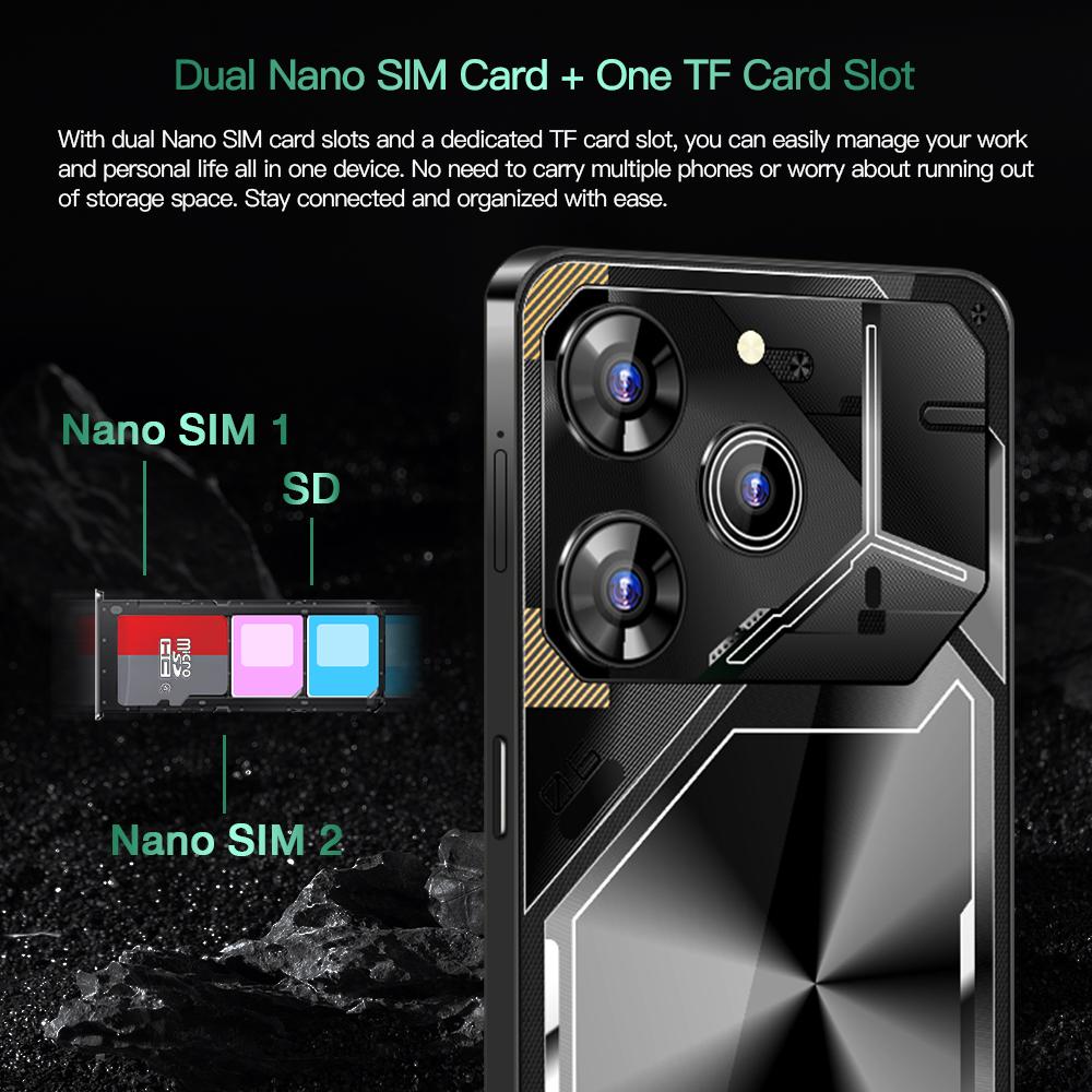 HP Gaming Tecn Pova 6 Pro 7.5inci Layar HD Handphone Dual SIM Android 14 Fast Charging 8000mAh COD