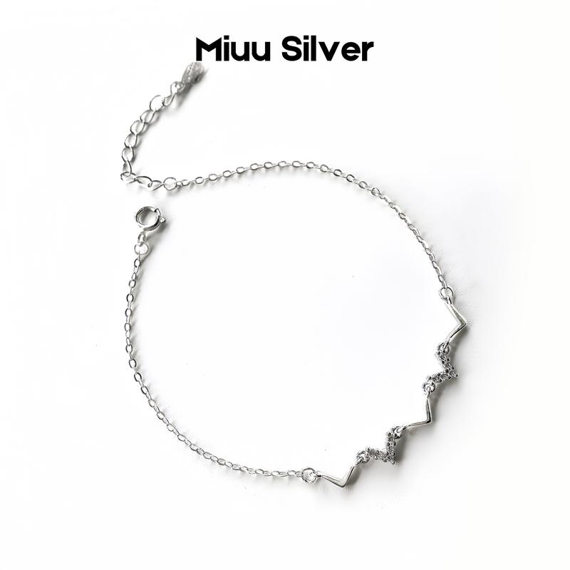   DEAL SỐC  Vòng tay bạc nữ Miuu Silver thiết kế zigzac xinh xắn Zigzac Bracelet 