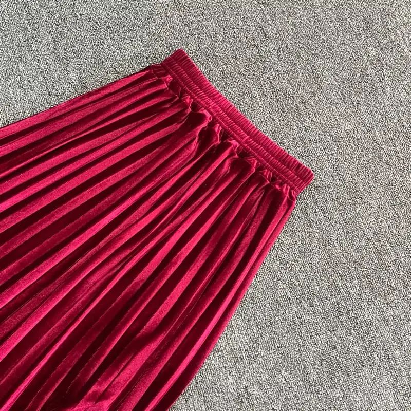 ROK PLISKET BLUDRU PANJANG PREMIUM IMPORT / ROK PLEATED BLUDRU Mewah 7