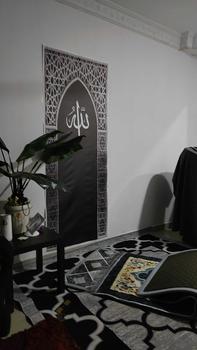 Product Review of Pelekat Muslim, Disesuaikan, Pelekat Pintu, Mural Seni Hiasan Rumah, Sesuai untuk Ruang Tamu dan Masjid Hebat di Mekah, Kertas Dinding Vinil from L**A 0