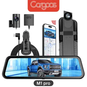 [ADAS] Cargoos All-New M1 PRO 4K Spion Dash Cam Mobil 4K UHD WiFi GPS Car Dash Cam layar 9.66'' Big Touch IPS Rearview Mirror 2 Kamera Depan & Belakang ( Kabel ) Dashcam Kendaraan