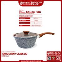 Gambar SUPRA Panci  Alumunium Anti Lengket Sauce Pan 20 Cm Semicast Stone dari Panci Supra Kota Tangerang 3 Tokopedia
