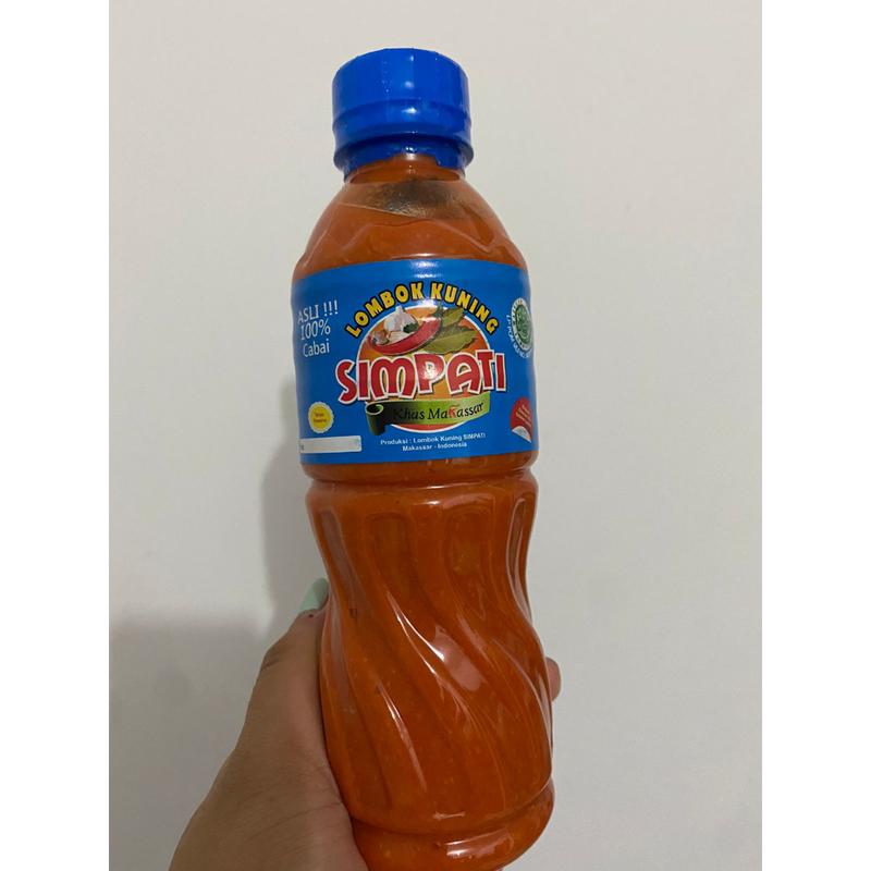 Lombok Kuning Simpati Asli Makassar 300ml dan 600ml| Sambal Makassar - 300ml Saus Pedas  Sauce Saos 1