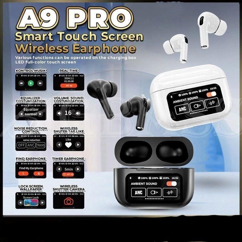 Tai Nghe Không Dây A9 Pro Màn Hình Cảm Ứng Tai Nghe Bluetooth Chơi Game Khử Tiếng Ồn Tai Nghe Nhét Tai