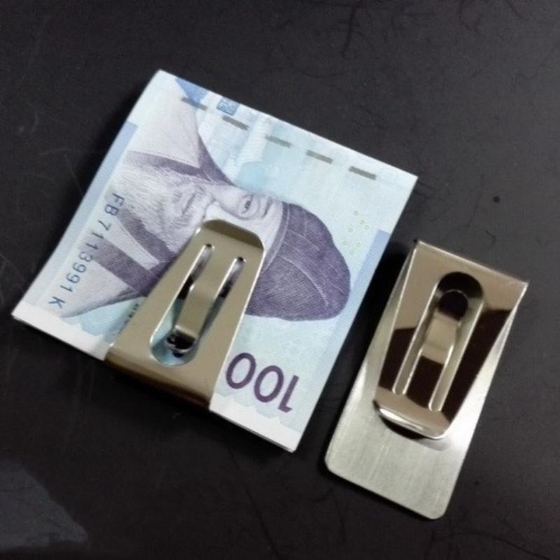 Kẹp tiền mini, kẹp hóa đơn tiền giấy chất lượng cao, làm bằng thép không gỉ, ví 1