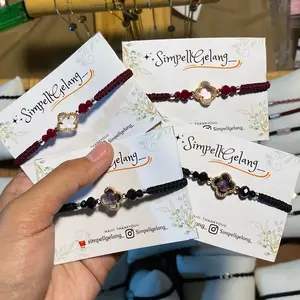 Gelang Clover Kaca Premium Elegan dan Menarik untuk Hadiah - Bracelets,1pcs