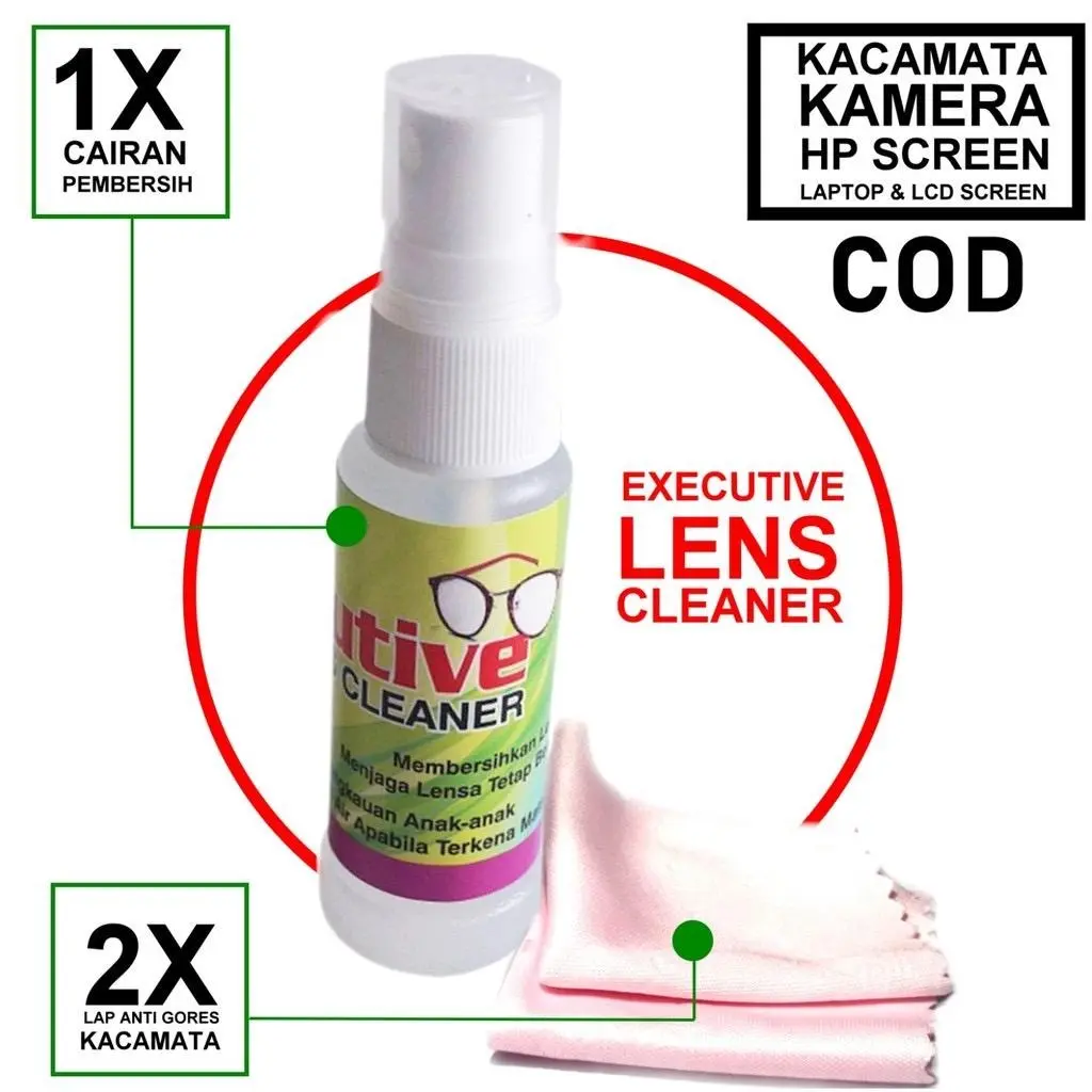 Cairan Pembersih Kacamata Air Pembersih Lensa Kaca mata Kaca Helm HP Serbaguna Original lens cleaner Frame Glasses