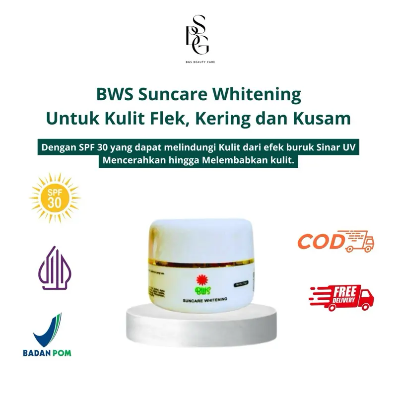 MYSAS BWS Suncare Whitening Sunscreen Kulit Wajah Normal Flek Mencerahkan Muka