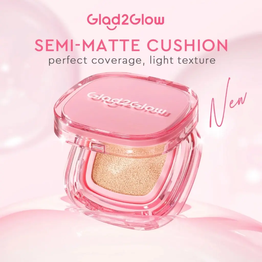 Glad2Glow Perfect Cover Cushion Oil-Control matte Waterproof Sweatproof Finish Poreless Cushion Refill BB CC Cream Makeup