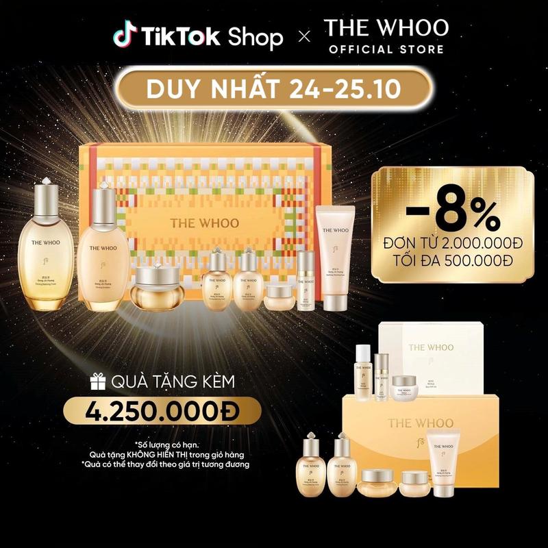 Bộ dưỡng ẩm chống lão hóa Đông y WHOO Gong Jin Hyang Firming