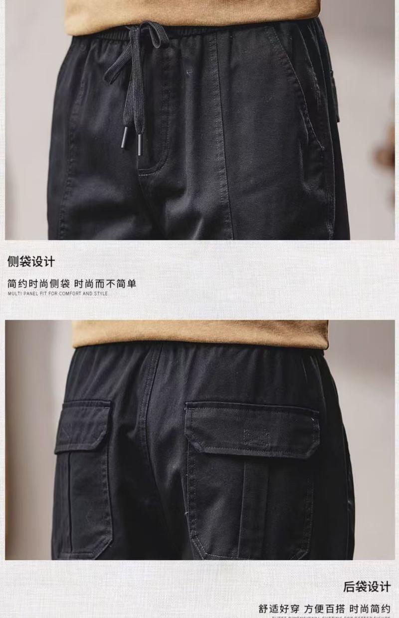 Product Introduction of Men's ankle binding cargo pants Men's retro outdoor paratrooper pants Men's American loose casual pants Men's trendy brand fashionable cargo pants 14