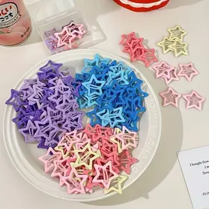 Jepit Rambut Bintang Mini Warna-warni Isi 100 Pcs jepit bintang isi 50 pcs jepit bintang isi 25 pcs jepit bintang isi 10 pcs Cocok untuk Anak & Dewasa Aksesori Rambut Unik dan Menarik hair Clips Wanita Fashion Korea