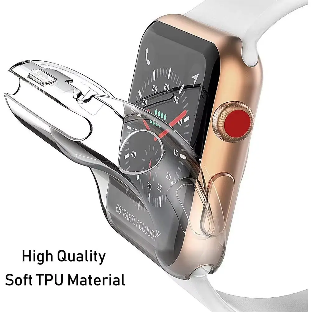 Ốp TPU, Dành Cho Apple Watch, Siêu 49Mm, 41Mm, 45Mm, 44Mm, 40Mm, 42Mm, 38Mm, Bảo Vệ Màn Hình Chống Sốc, Tương Thích Với Dòng iWatch 8, 7, 6, 5, 4, 3, SE