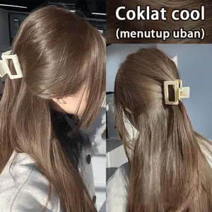 Pewarna Rambut Coklat Cool Hair Colour 200ml Tanpa Bleach Bahan Herbal Cat Rambut Tak mudah luntur Cat sendiri dengan mudah (ash brown / coklat hazelnut / golden brown / cranberry red / milk tea)