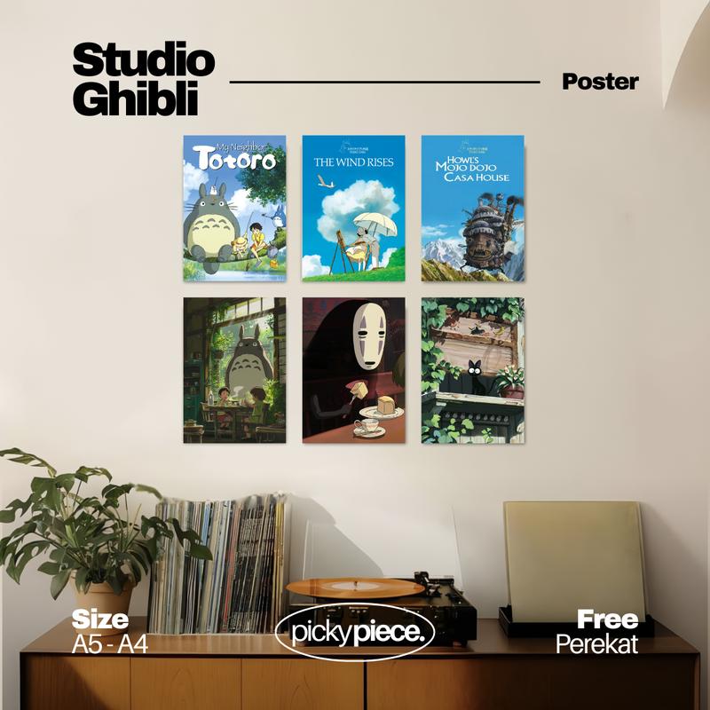 Poster Dinding Aesthetic Studio Ghibli (Isi 32 pcs) 0