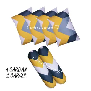Sarung Bantal Dan Guling Isi 6Pcs 4Bantal 2Guling Dewasa Murah1Set Adem Lembut Buat Tidur Motif Anak