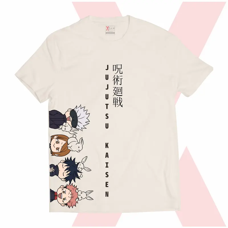 XGAN Baju Jujutsu Kaisen Satoru Gojo JK08X Kaos Anime katun 24s Jepang T-Shirt Anime Manga Premium Combed Karet Lembut Sablon Soft Tebal Distro Pria Nyaman  Kain Oblong Tangan 1