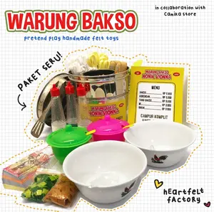 Warung Bakso Flanel – Paket Seru Bakso Flanel - Pretend Play Abang Bakso Warung Bakso