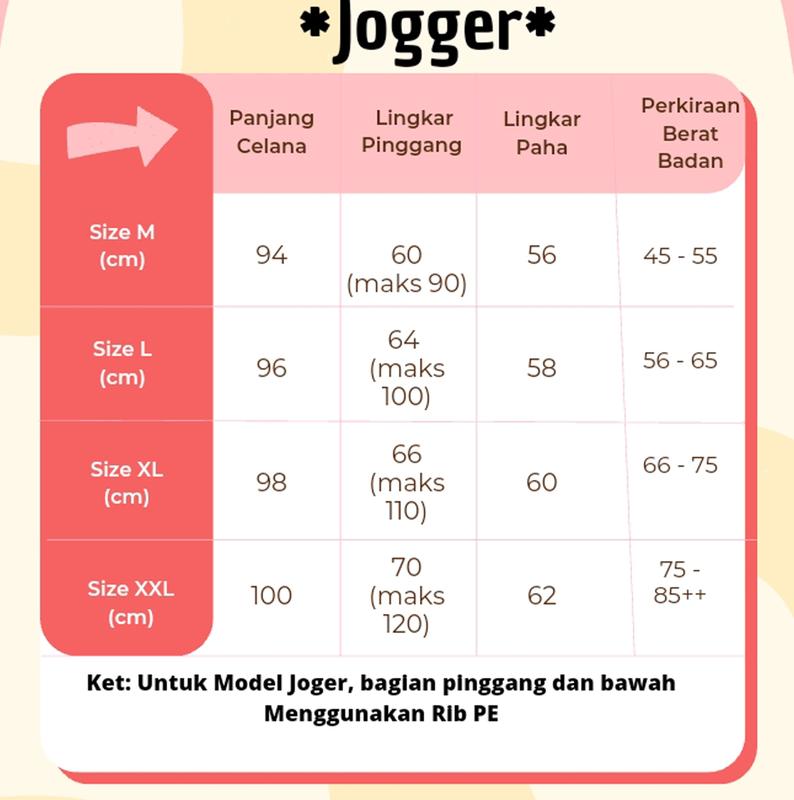 Celana Joger Panjang Olahraga Dewasa Pria dan Wanita Baby Terry Berkualitas Sport - Pakaian Rib Nyaman 4