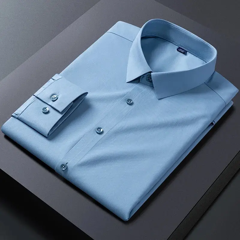 BEST SELLER Kemeja Alisan Pria Polos Slimfit Kemeja Pria Lengan Panjang Putih 6