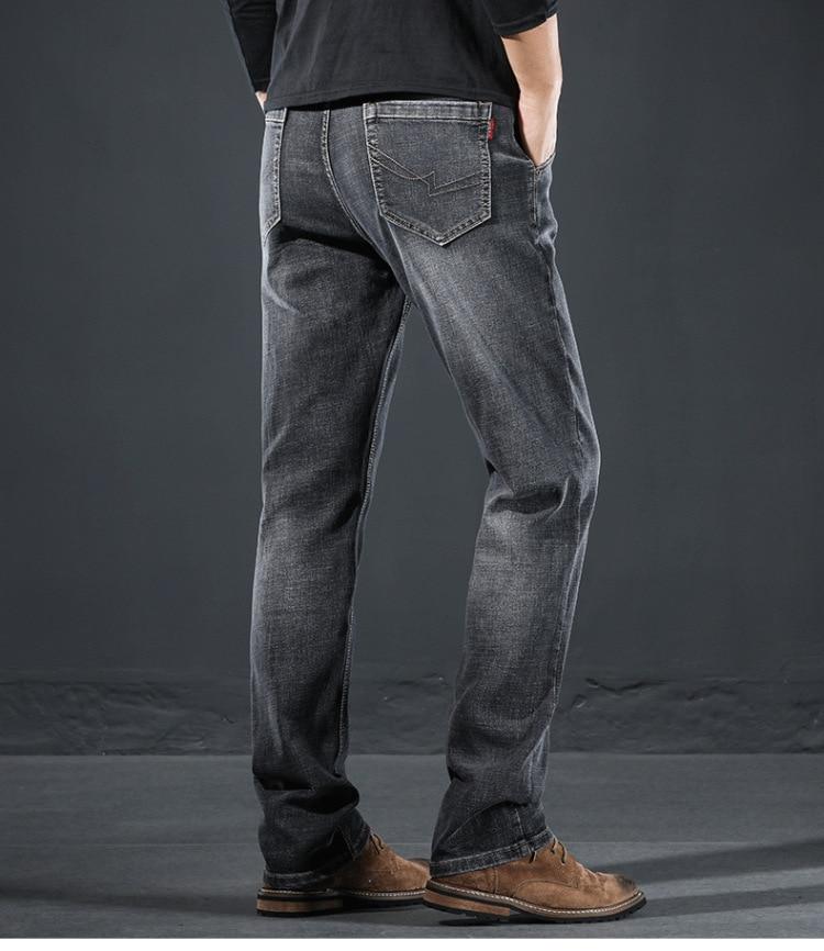 Product Introduction of Men Clothing New Pattern Recreational Vintage Nostalgia Smoky Grey Jeans Straight Cylinder Loose Street Trousers Autumn Female 9
