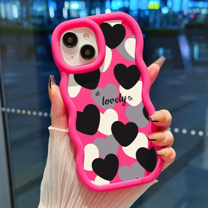 Casing Hp Untuk OPPO A7 A5s A12 A12s A11K Casing Hp Kesing Softcase Case Bahan silikon gelombang Cesing Pola Hati Retro Mode pelindung marshmallow Anti Jatuh Tahan debu guncangan 7