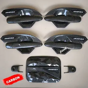 Paket outer handle dan tankcover Avanza Tahun 2012 sampai 2021 warna carbon