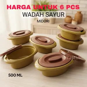 Paket 6 Pcs - WADAH SAYUR OVAL MIDORI PANCI SAYUR OVAL PLASTIK FOODGRADE BPAFREE TAHAN PANAS Paket 6 Pcs - WADAH SAYUR OVAL MIDORI PANCI SAYUR OVAL PLASTIK FOODGRADE BPAFREE TAHAN PANAS