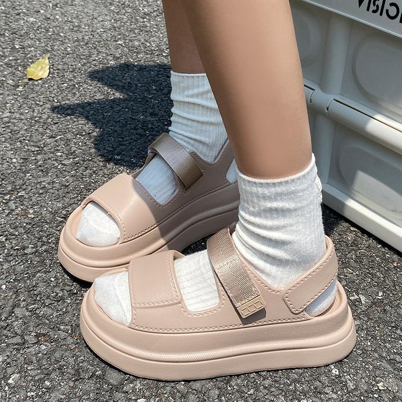   Form To Lùi Size  Dép Sandal Quai Hậu Nữ 2 Quai Ngang Đế Cao 6cm Quai Điều Chỉnh Đi Học Đi Chơi Phong Cách Trẻ Trung Cực Xinh hàng loại 1 qc 